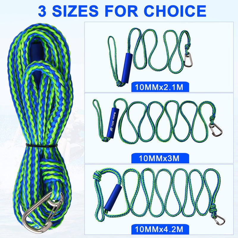 SILANON Docking Lines Rope Mooring Bungee - PWC Dock Rope 7FT 10FT 14FT with Foam Float for Personal Watercraft Kayak, Jet Ski, SeaDoo, Boat, Pontoon Bungee Docking Line Rope (0.39inch 10ft) - Image 5